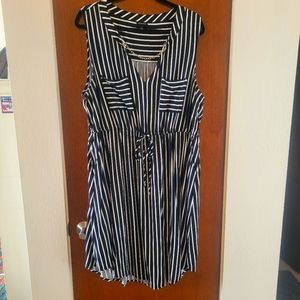 MINI CHALLIS SHIRT DRESS, Torrid, Size 2, Black and White